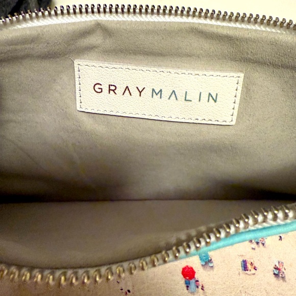 Gray Malin Hawaiian Beach Leather Clutch NWT in Dust Bag Zip Tassel Closure - Picture 3 of 3